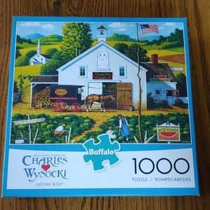 Charles Wysocki Catchin' Bugs Jigsaw Puzzle